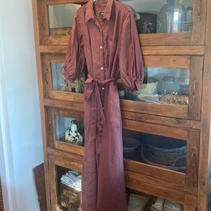 Anthropologie Maeve Linen Shirt Dress